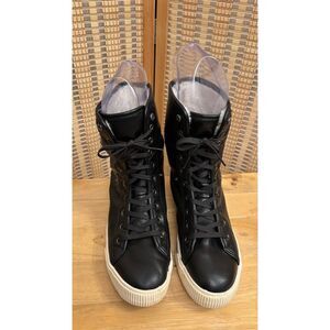 Arizona high top foldover sherpa lined combat winter fall lace up boots sz 7.5
